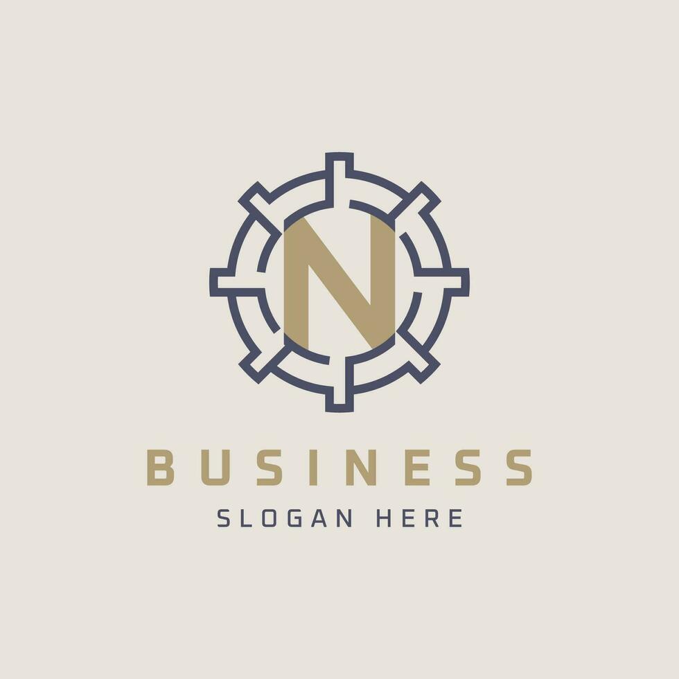 Modern and Luxury Letter N Logo Design. Minimal, Universal N Icon vector