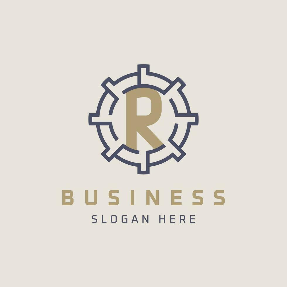 Modern and Luxury Letter R Logo Design. Minimal, Universal R Icon vector