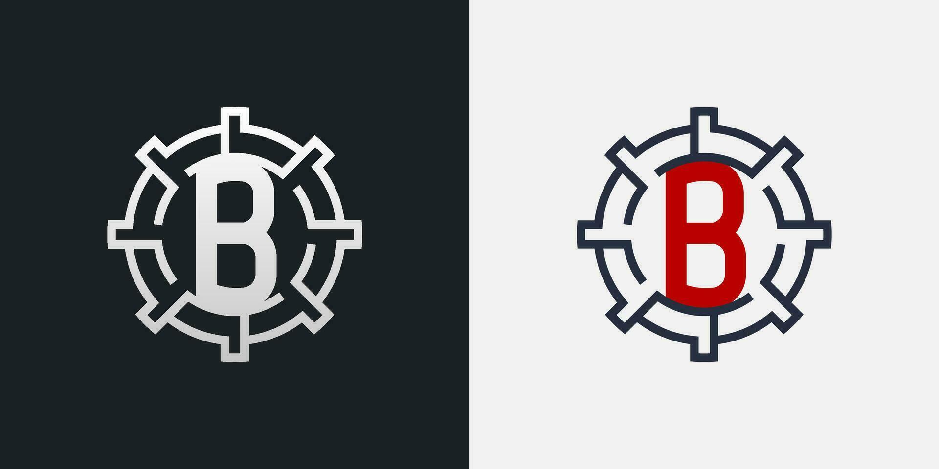 B Logo Design. Clean and Modern Letter B Logo in Round Shape vector