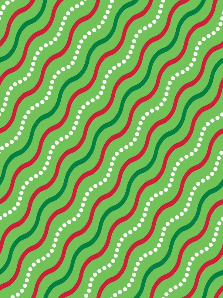 Seamless Christmas Wavy Lines vector