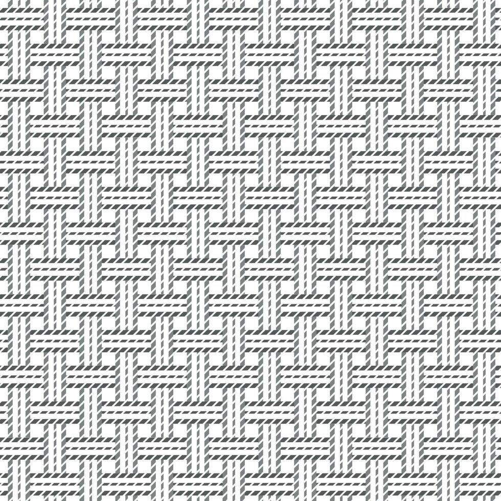 Seamless Gray Weaved Pattern On White Background vector