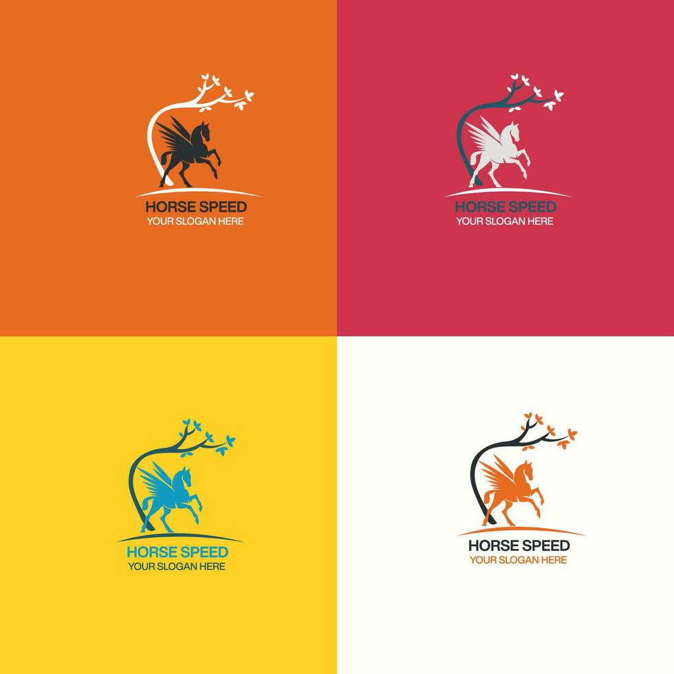 caballo velocidad logo vector