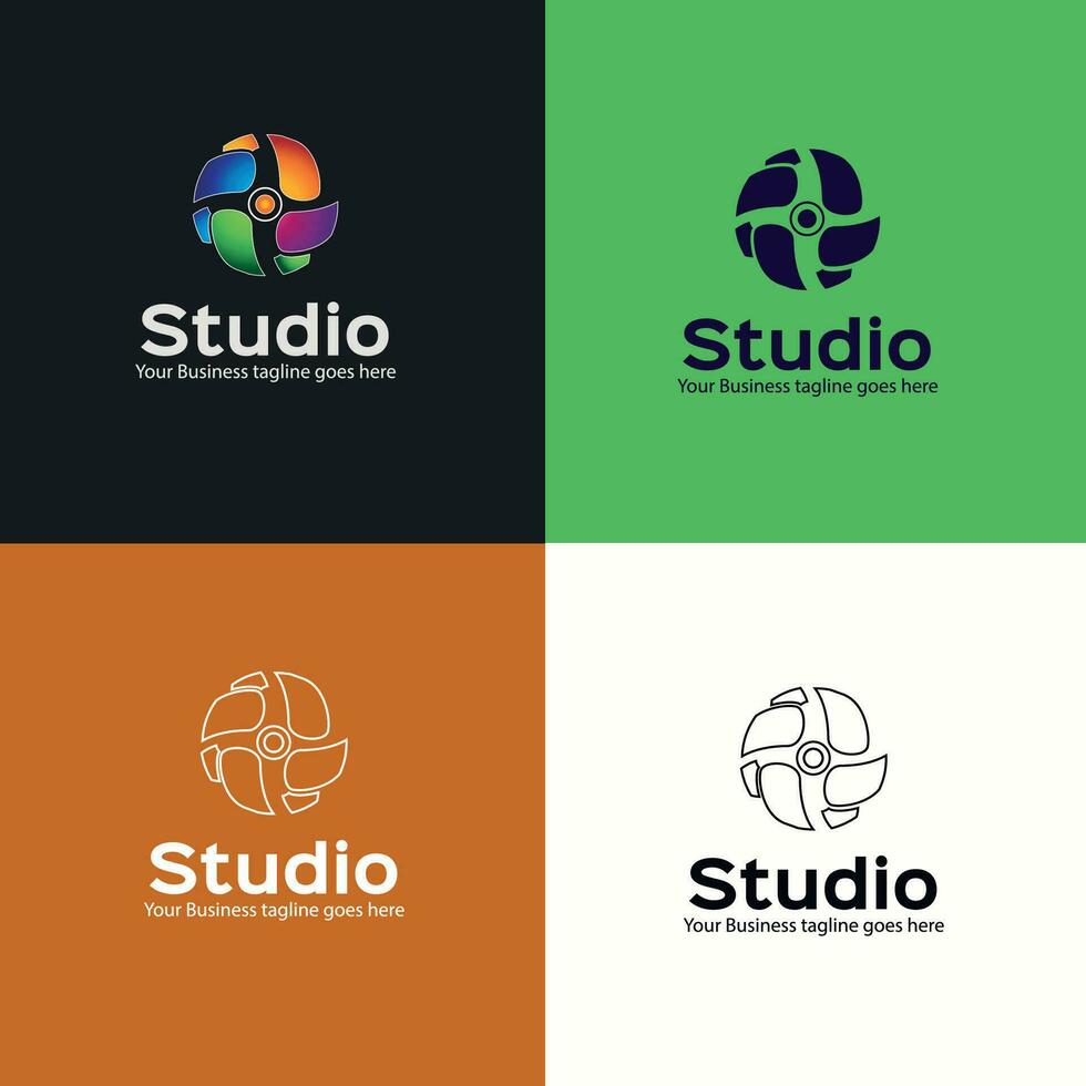 logotipo de estudio fotográfico vector