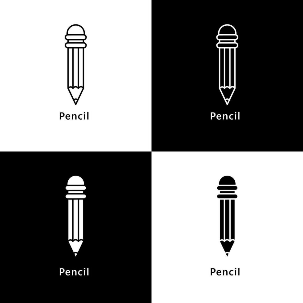 Pencil Stationery education and office Logo Icon vector