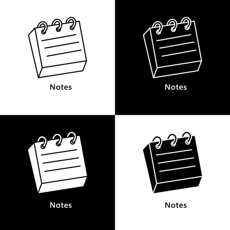 Notes Memo Logo Vector Icon