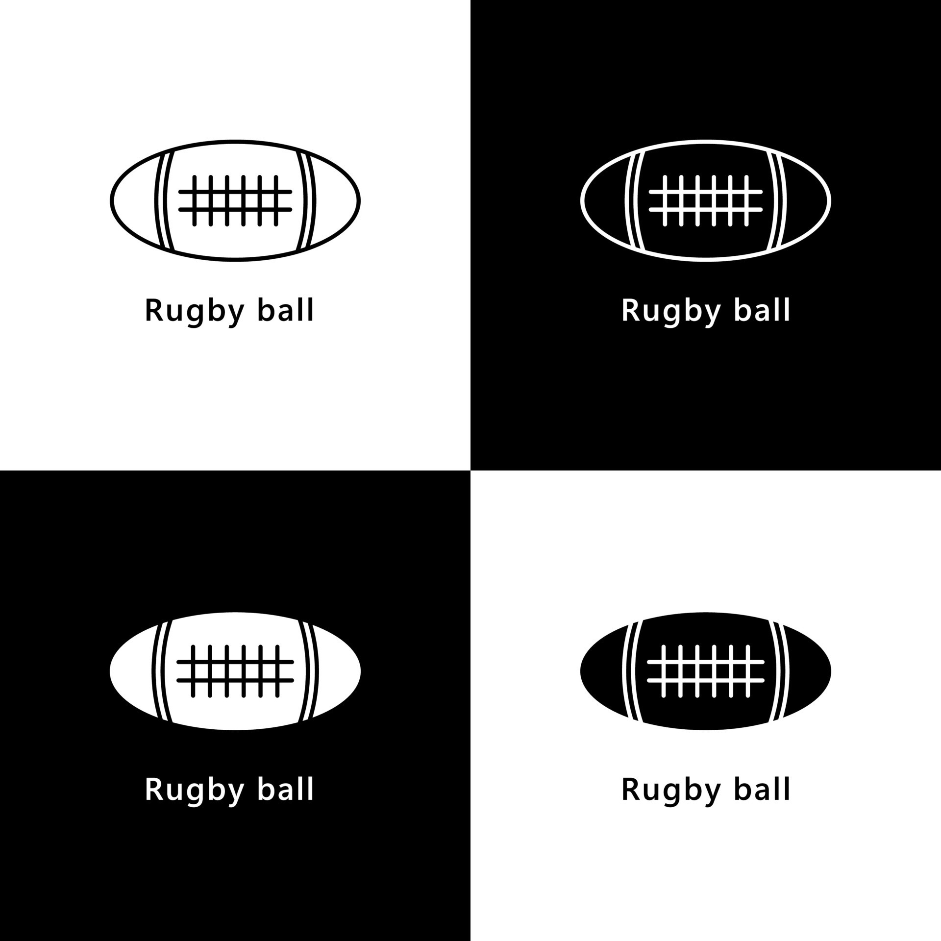 Rugby Ball and American football ball Logo Icon 34965111 Vector Art at