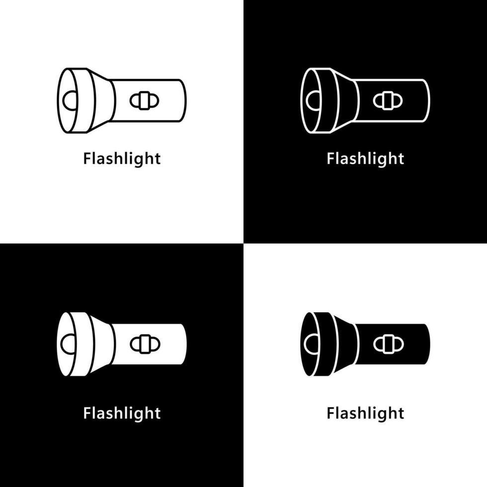 Flashlight Electric Logo Vector Icon