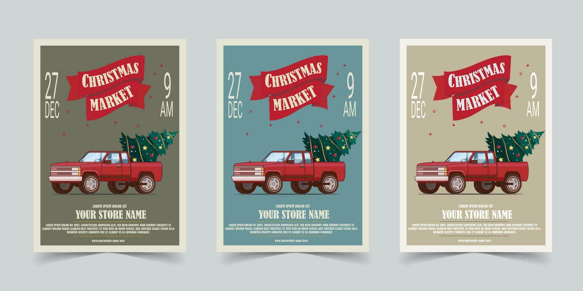 Merry Christmas Sale Flyer Template Poster Design, holiday covers. Xmas templates with typography and multicolor in modern minimalist style for web, social media and print design vector