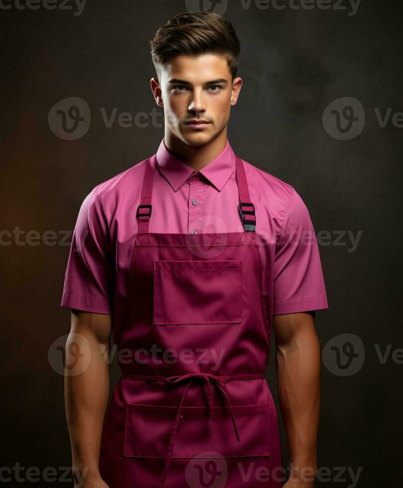 AI generated AI Generated Stylish Adjustable Cooking aprons for men and women photo