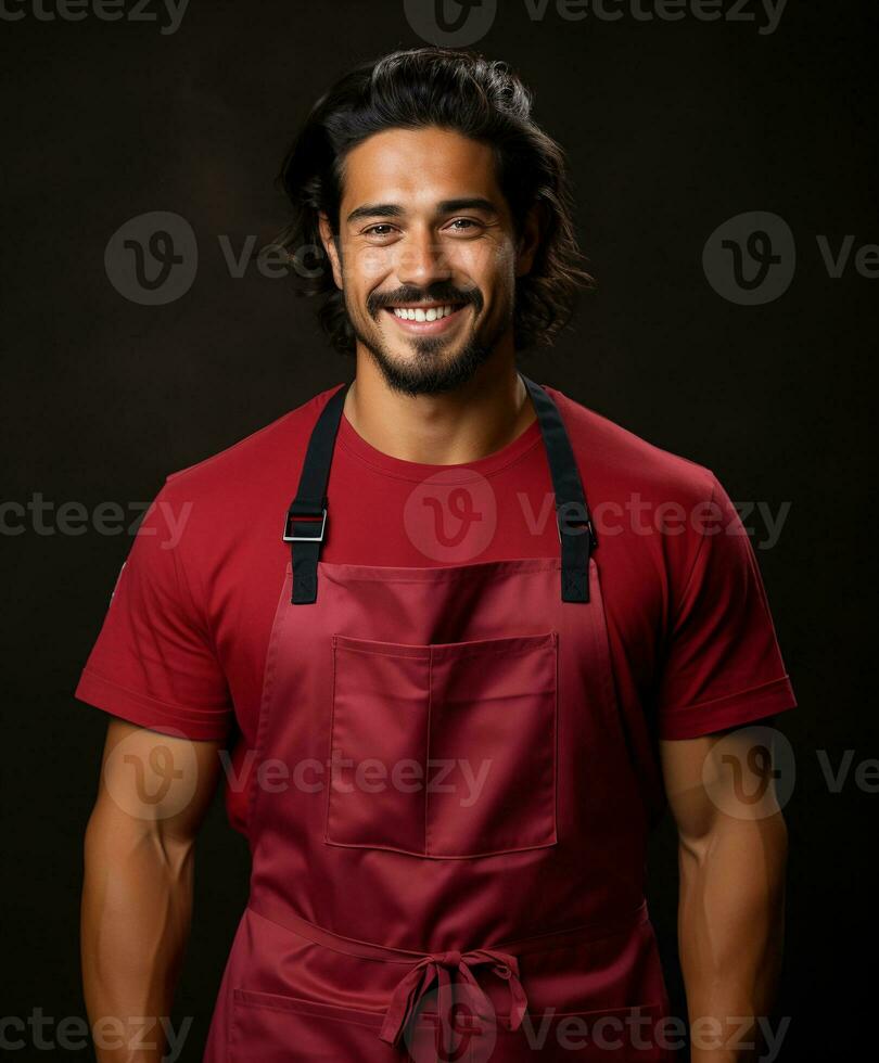 AI generated AI Generated Stylish Adjustable Cooking aprons for men and women photo