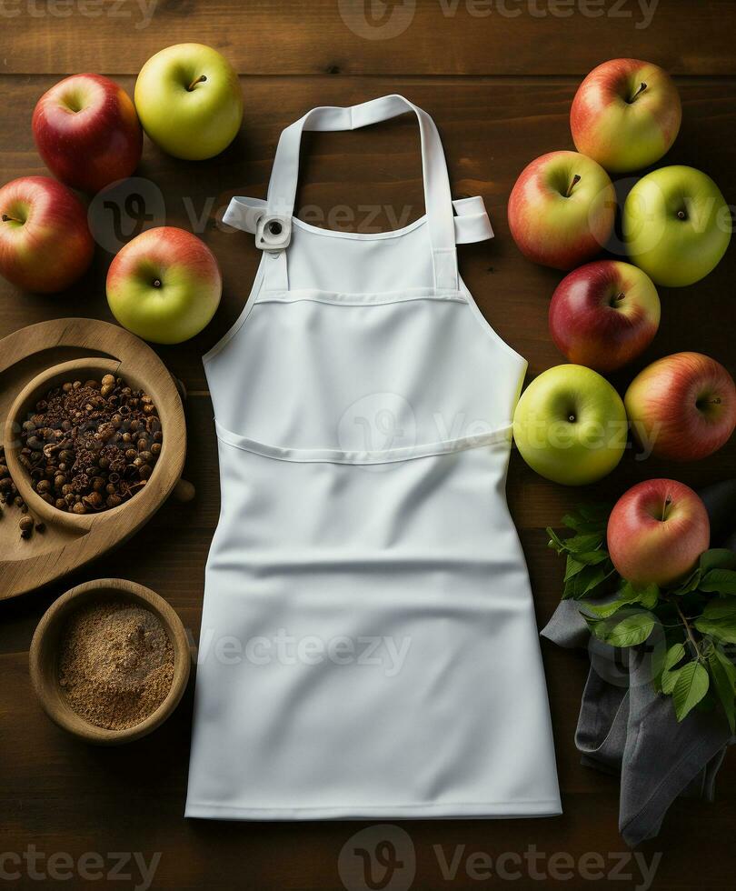 AI generated AI Generated Stylish Adjustable Cooking aprons for men and women photo