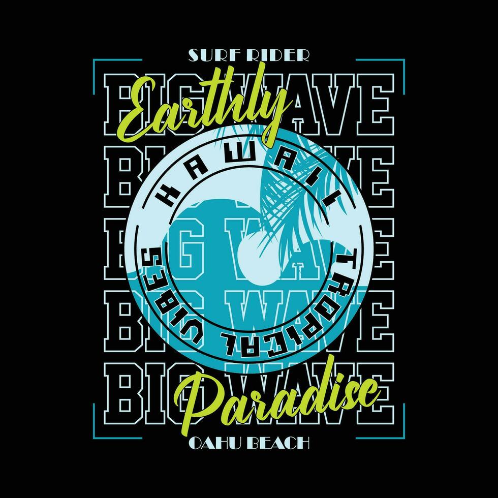 hawaii tropical vibes graphic design, typography vector, illustration, for print t shirt, cool modern style vector