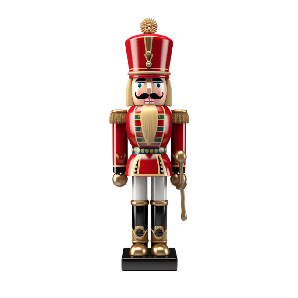 AI generated Christmas nutcracker toy soldier guard png