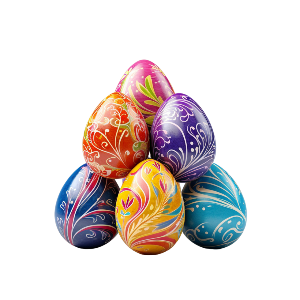 ai generato colorato Pasqua uova png