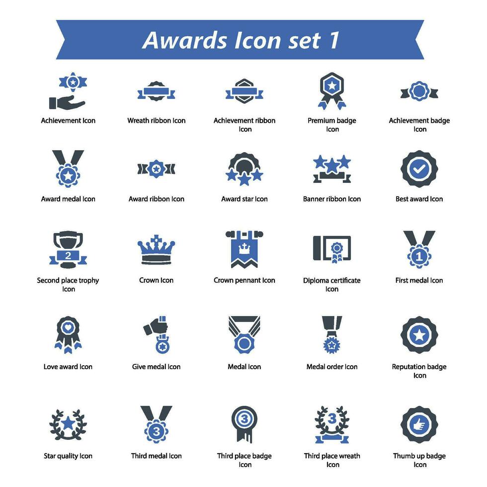 Awards Icon Set 1 vector