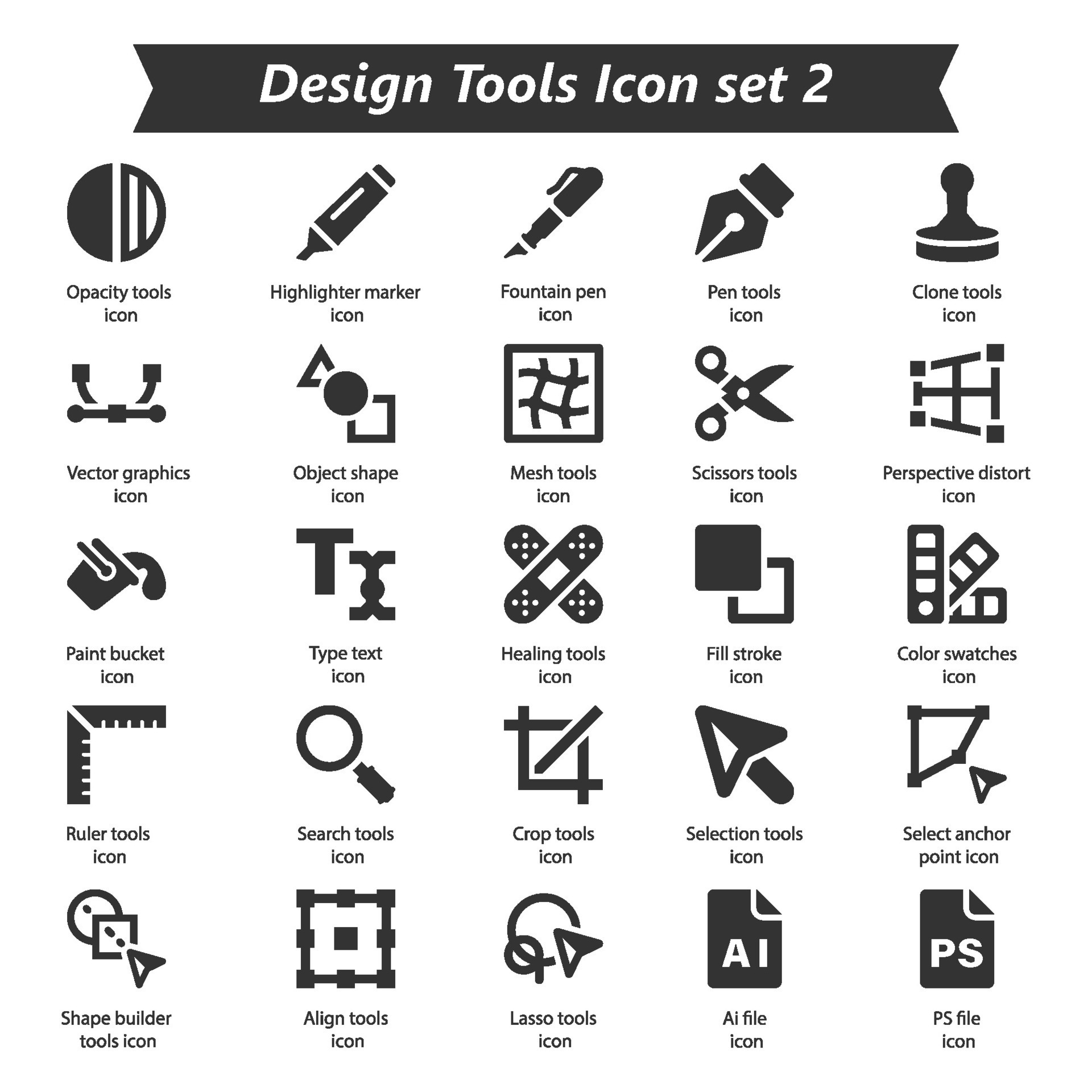 Design Tools Icon Set 2 34965597 Vector Art at Vecteezy