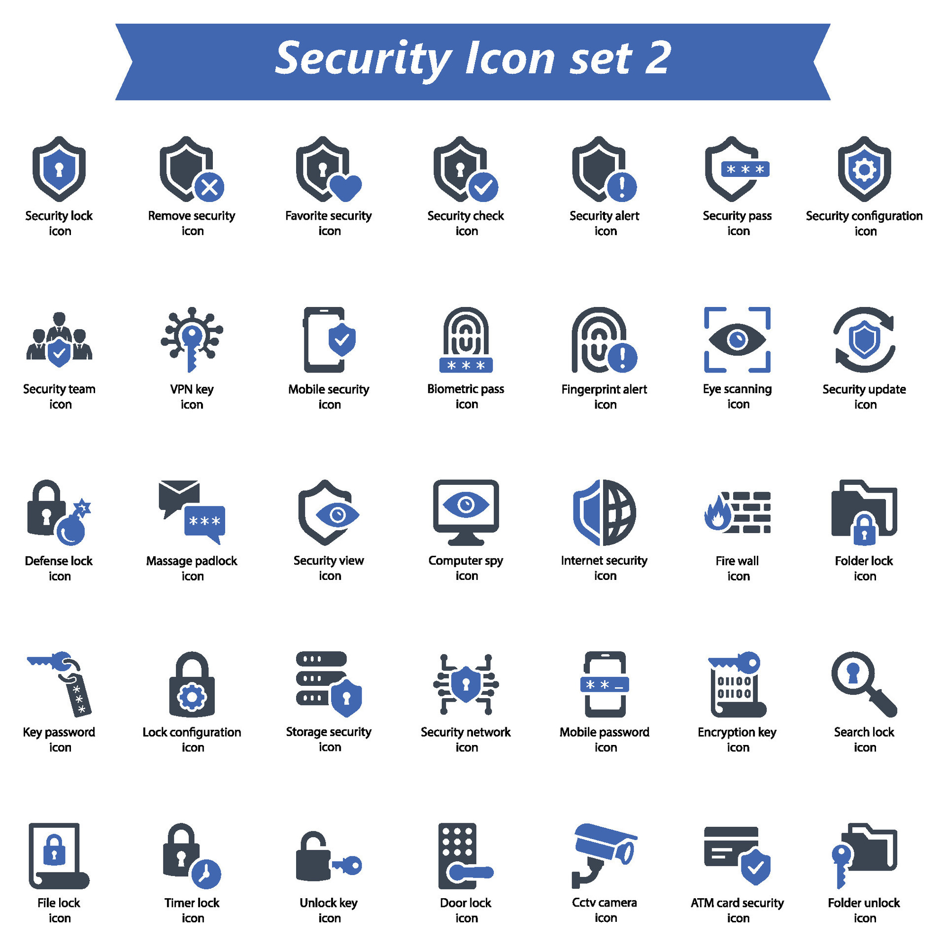 Security Icon Set 2 34965613 Vector Art at Vecteezy