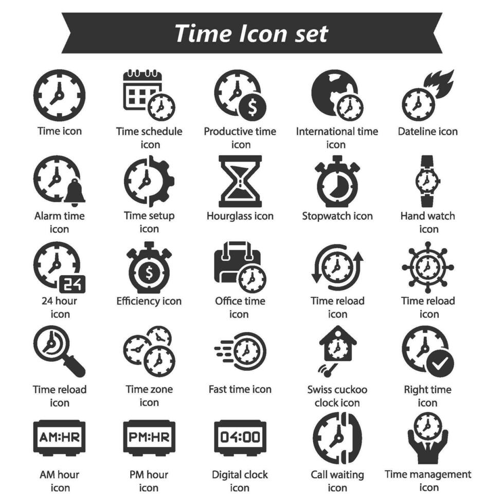 Time Icon Set vector