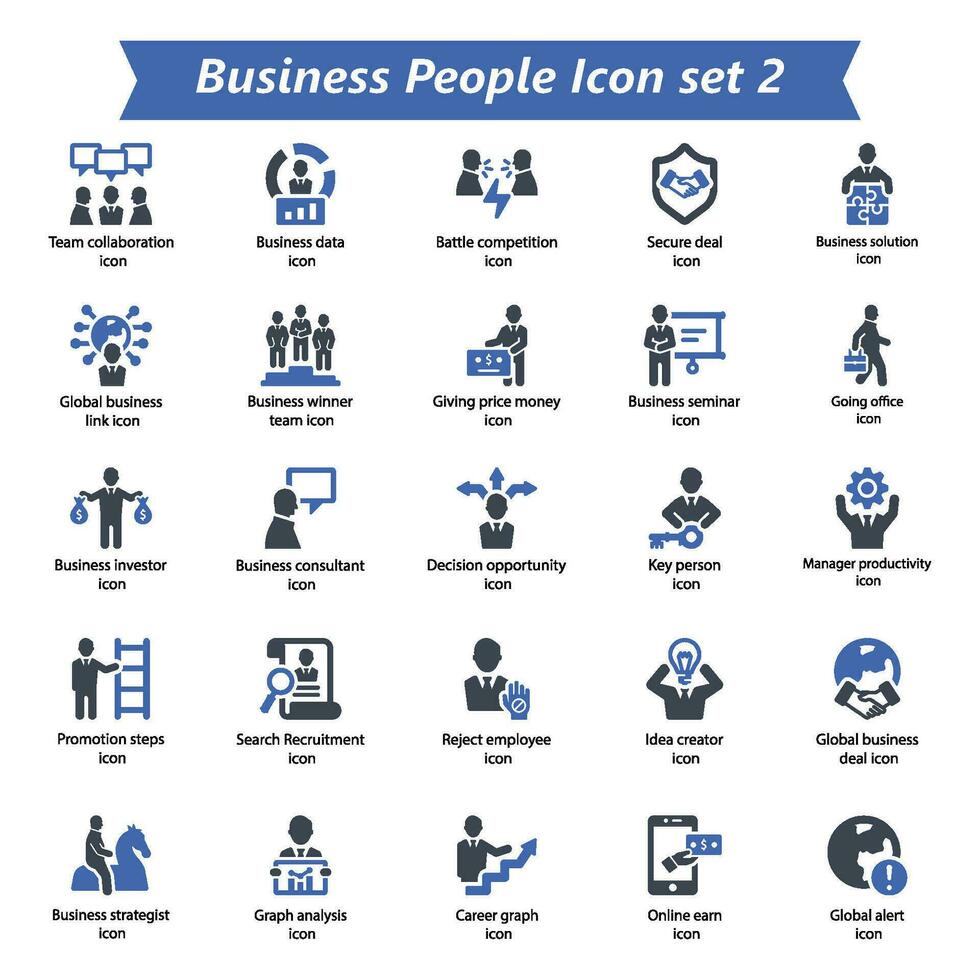 Business People Icon Set 2 vector