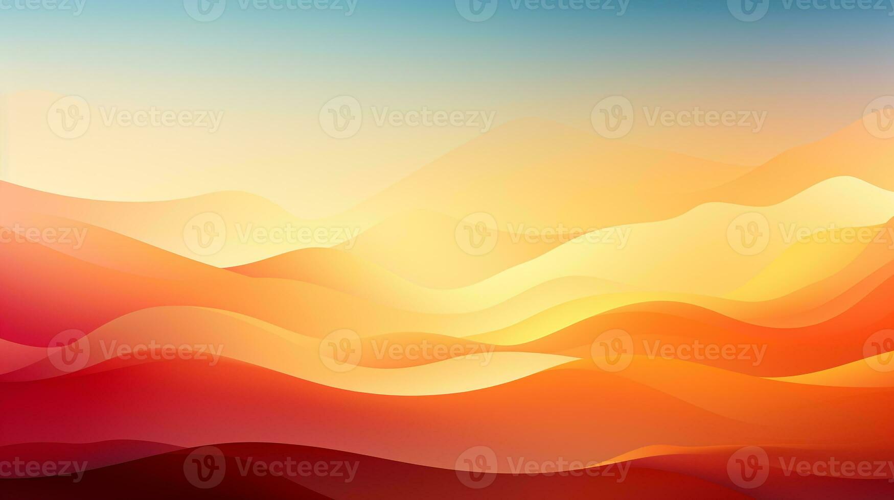 AI generated red to yellow gradient background photo