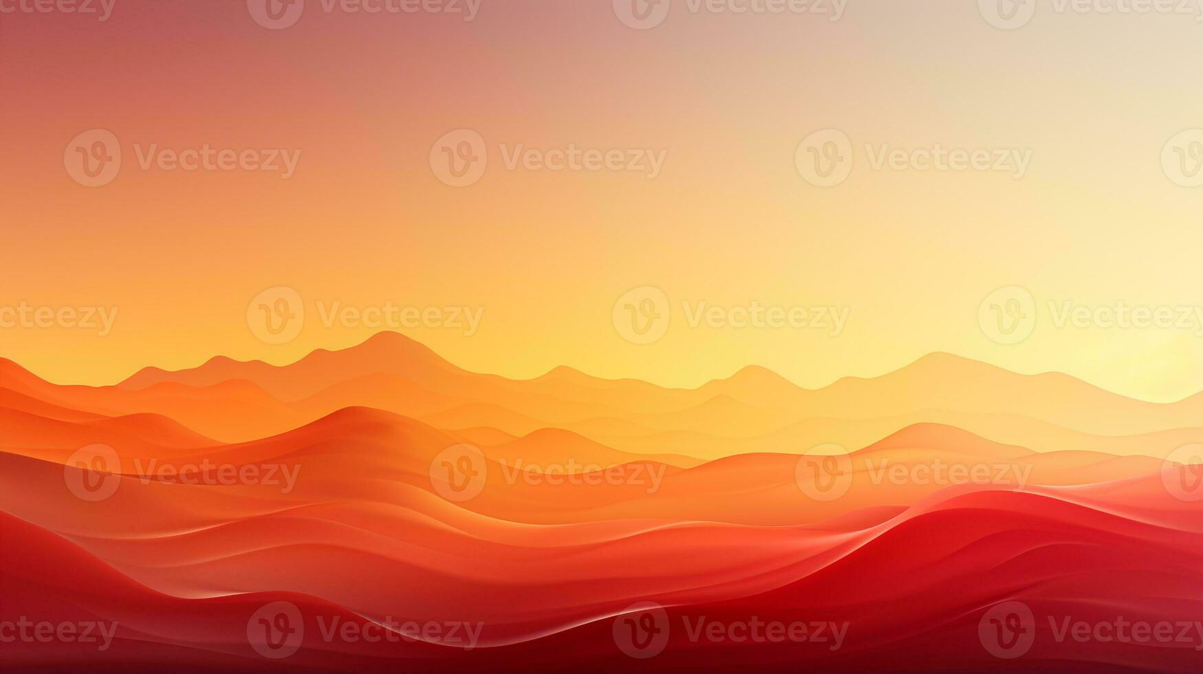 AI generated red to yellow gradient background photo