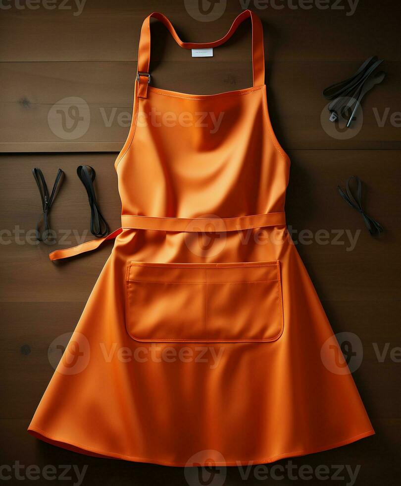 AI generated AI Generated Stylish Adjustable Cooking aprons for men and women photo