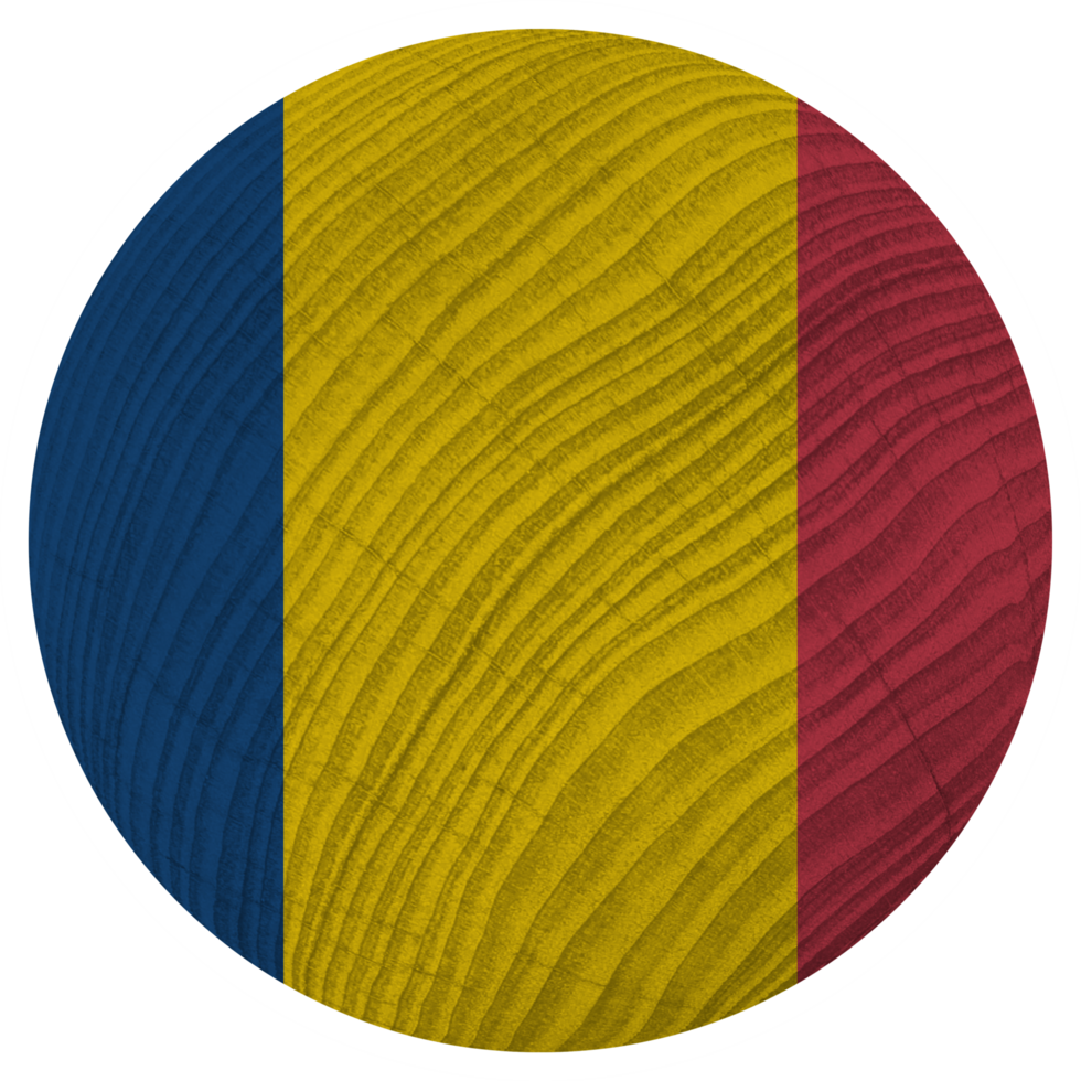 Chad Country Flag in Circle Shape png