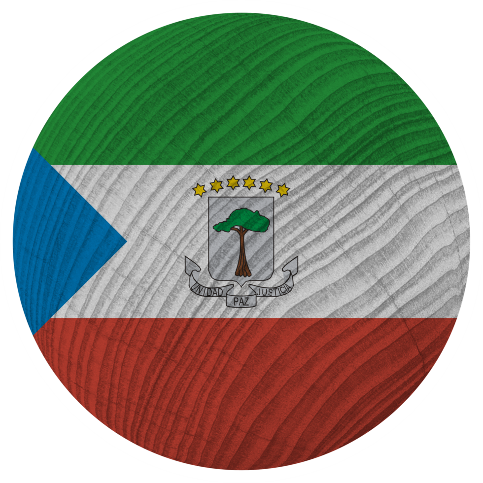 Equatorial Guinea Country Flag in Circle Shape png