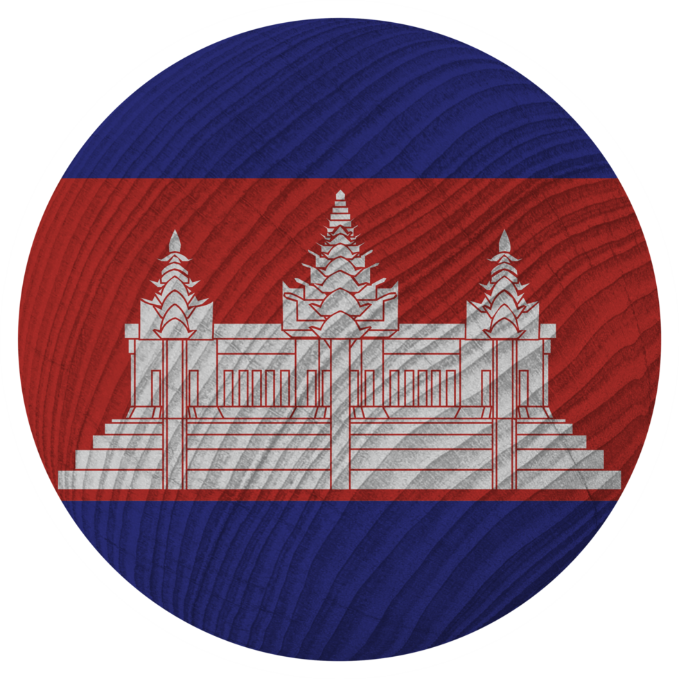 Cambodia Country Flag in Circle Shape png