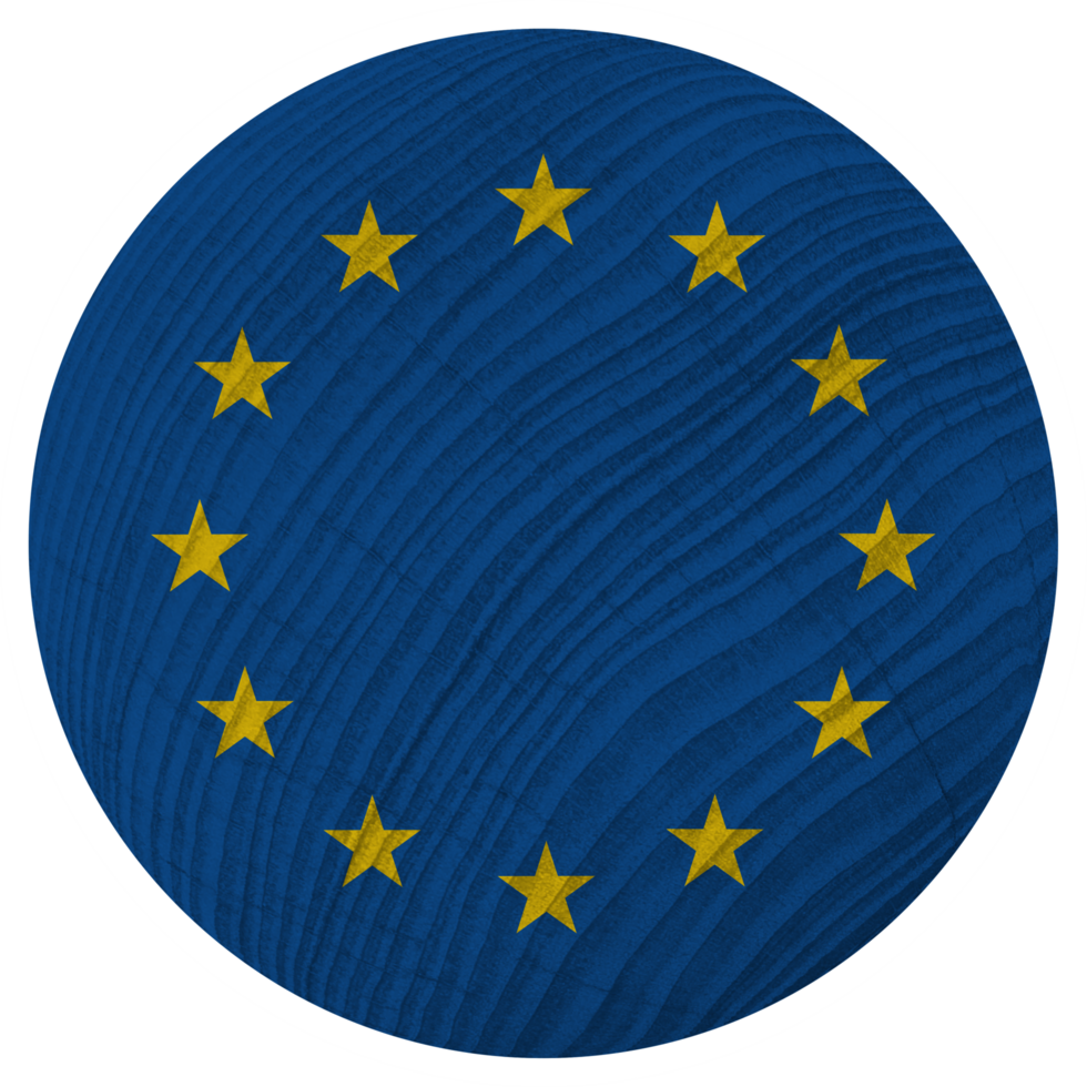 European Union Country Flag in Circle Shape png