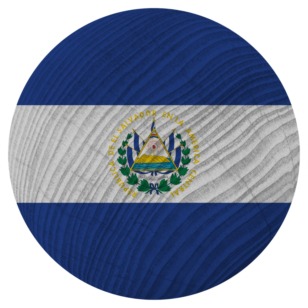 El Salvador Country Flag in Circle Shape png