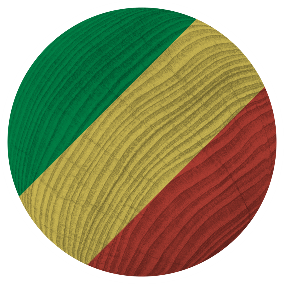 Republic og The Congo Country Flag in Circle Shape png