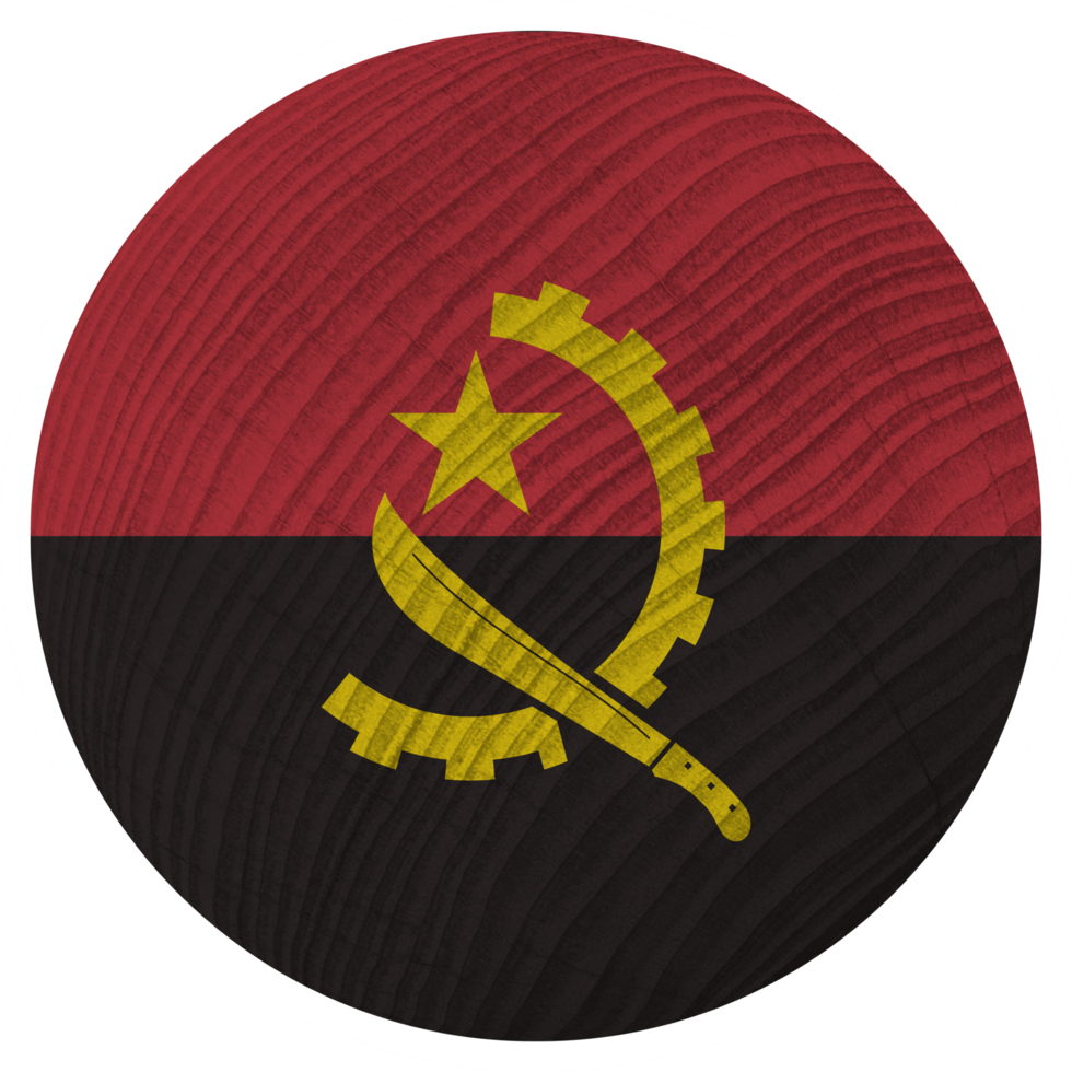 Angola Country Flag in Circle Shape png