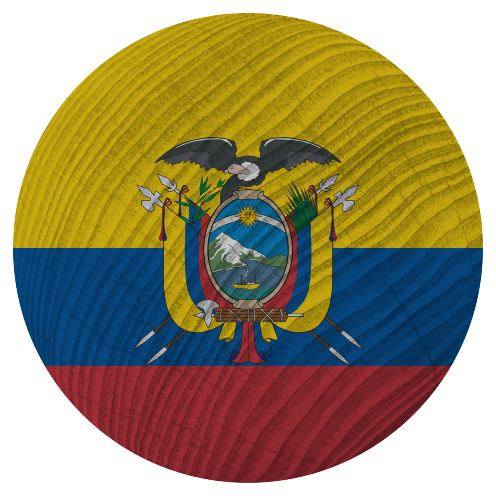 Ecuador Country Flag in Circle Shape png