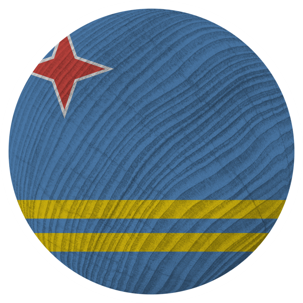 Aruba Country Flag in Circle Shape png