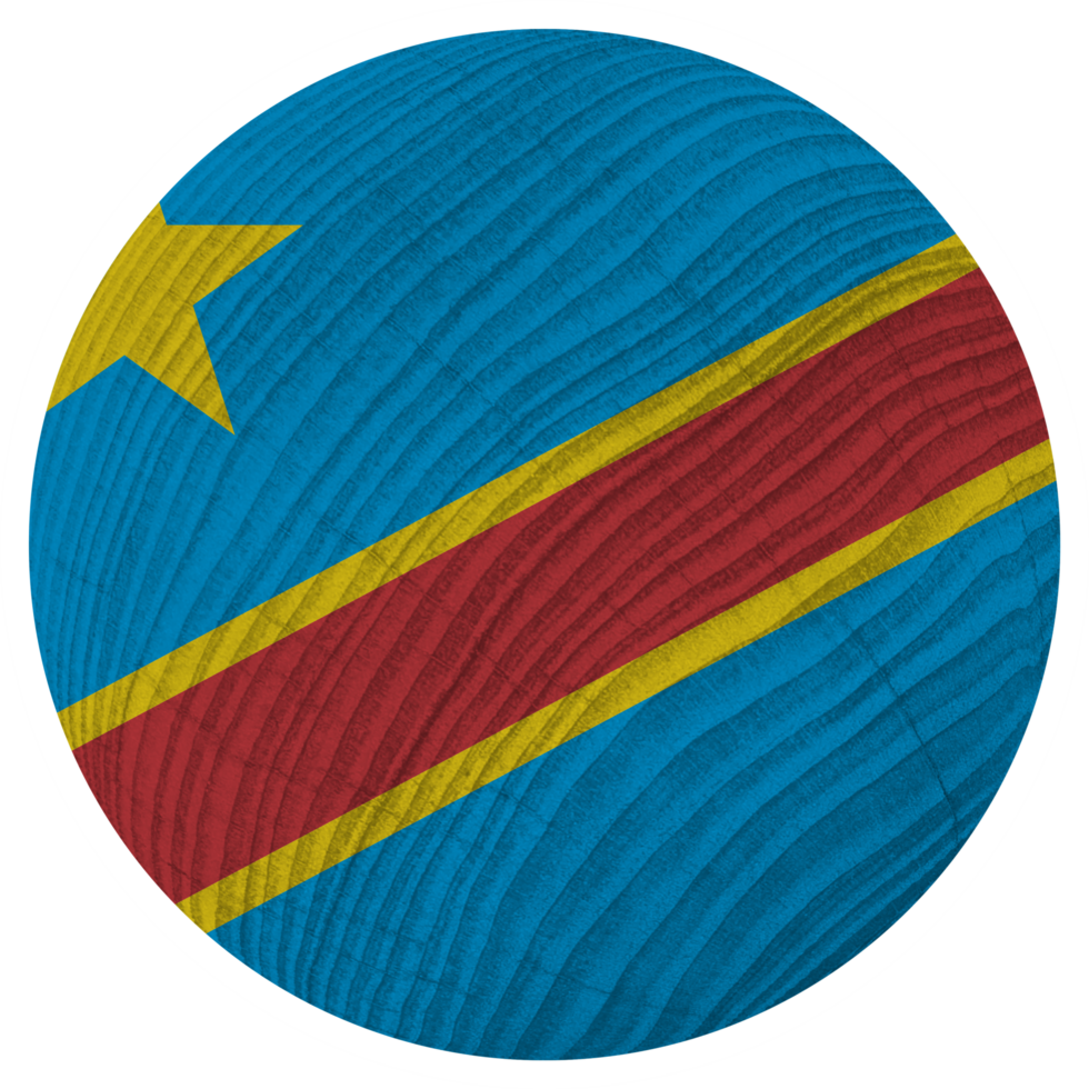 Democratic Republic of the congo National Flag in Circle Shape png