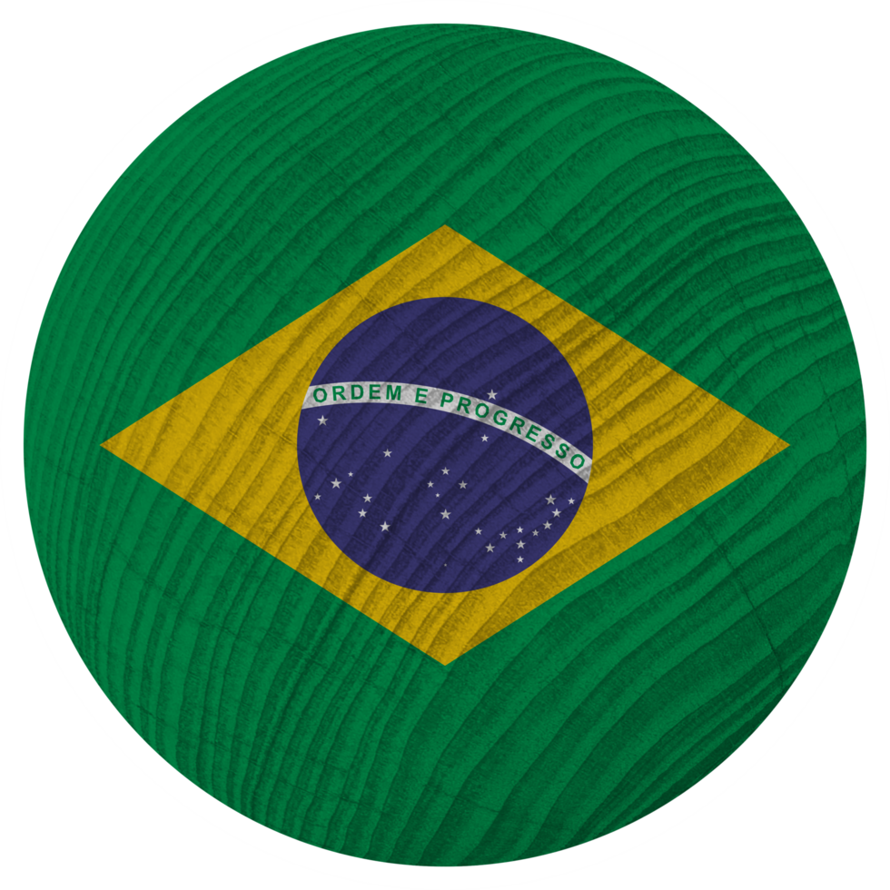 Brazil National Flag in Circle Shape png