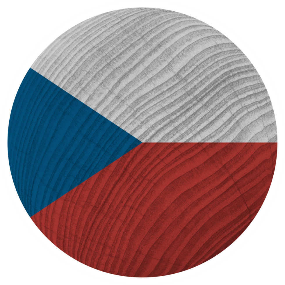 Czech Republic National Flag in Circle Shape png