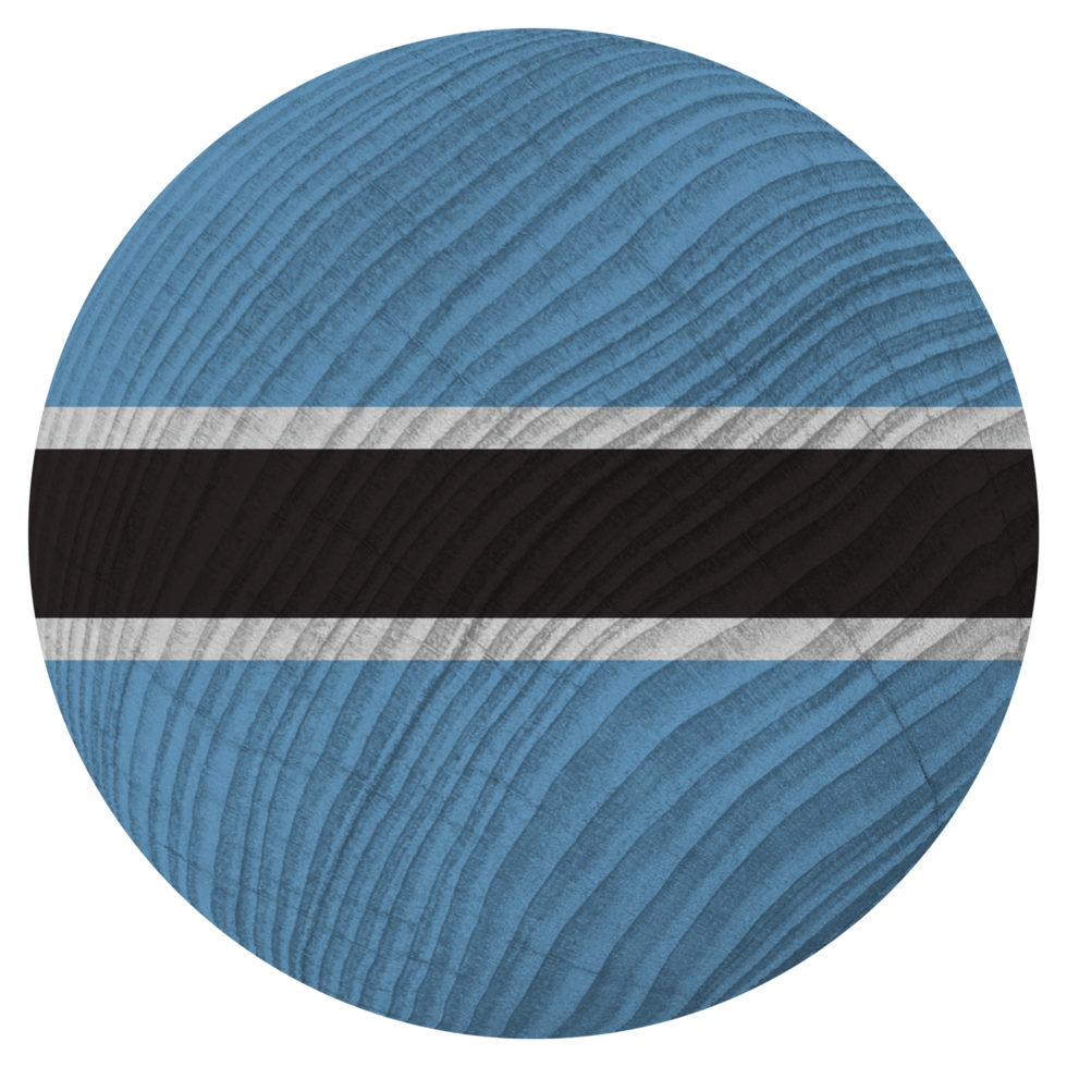 Botswana National Flag in Circle Shape png