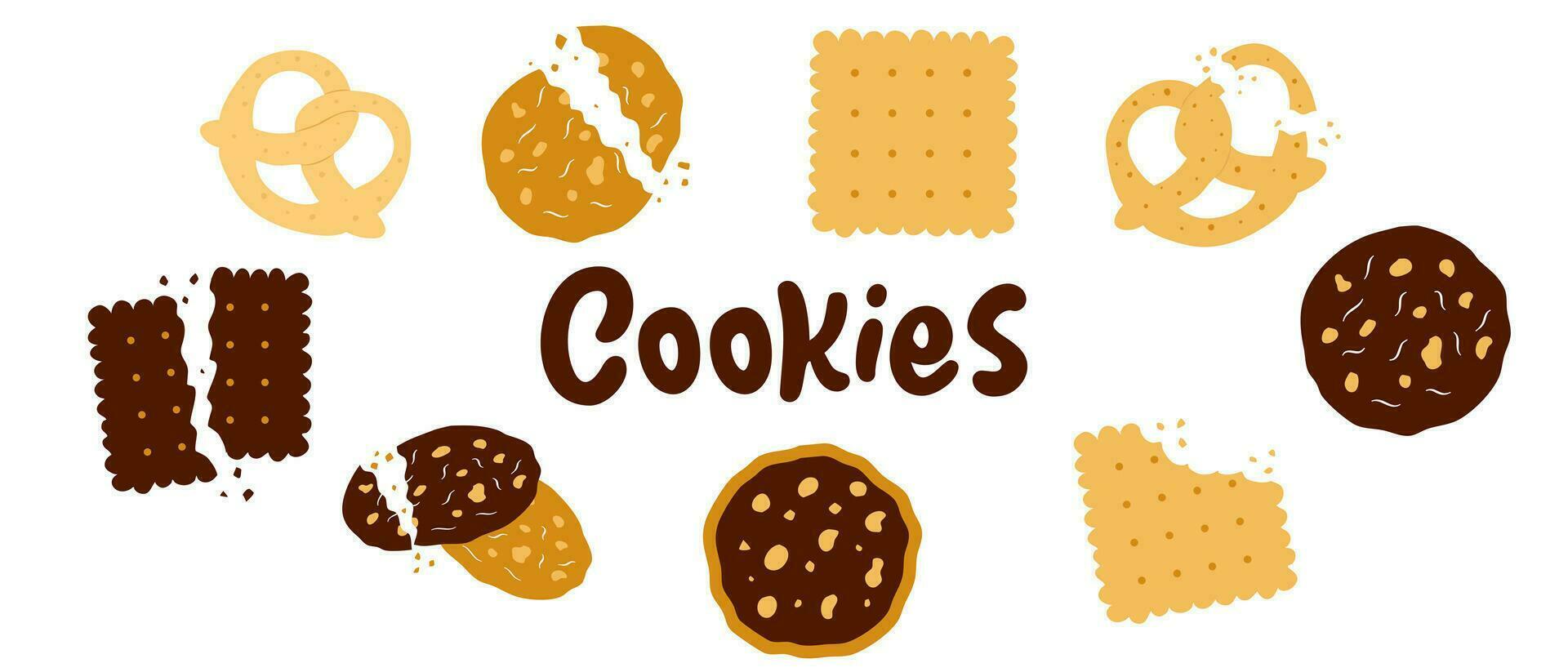 set of cookies vector image illustration