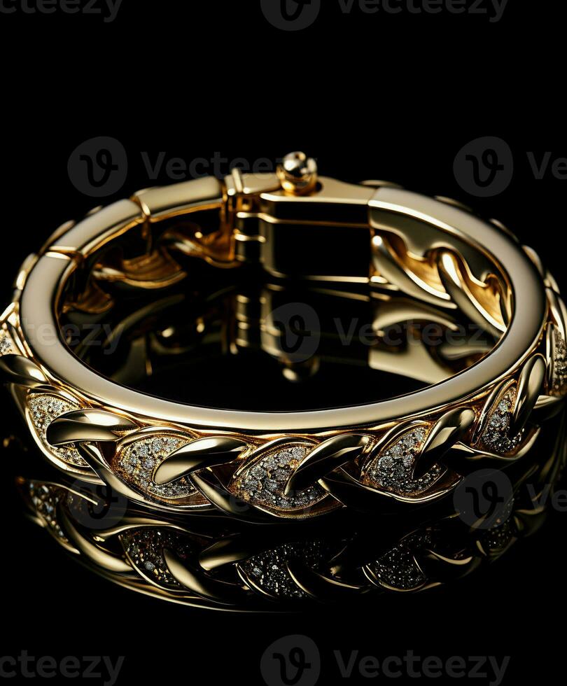 AI generated luxury gold silver and diamond jewelry - AI Generated photo