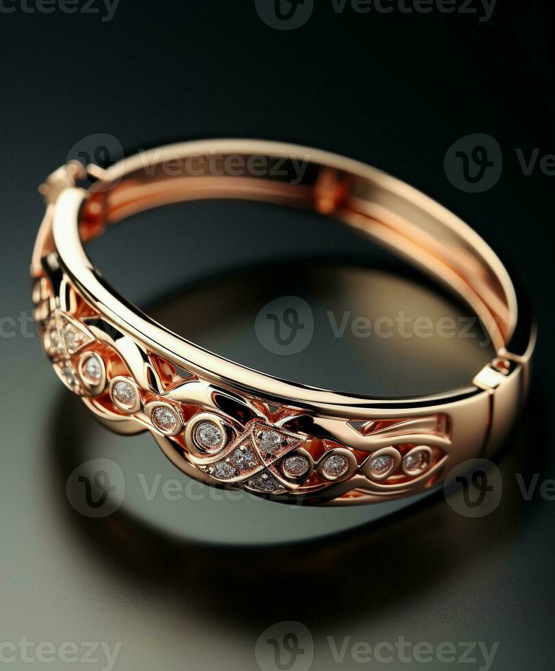 AI generated luxury gold silver and diamond jewelry - AI Generated photo