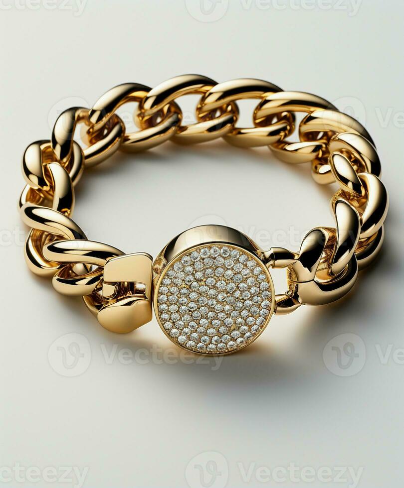 AI generated luxury gold silver and diamond jewelry - AI Generated photo