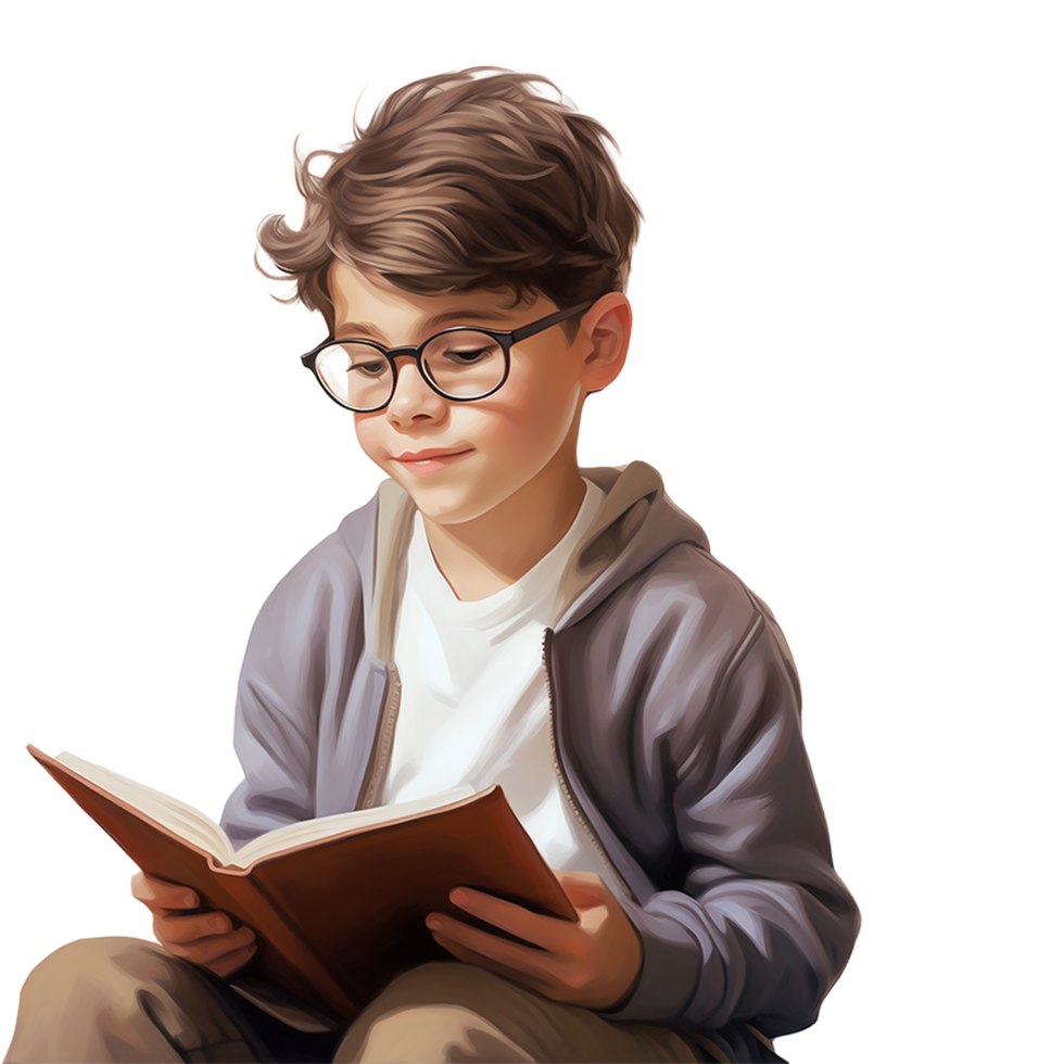 AI generated portrait of student png background