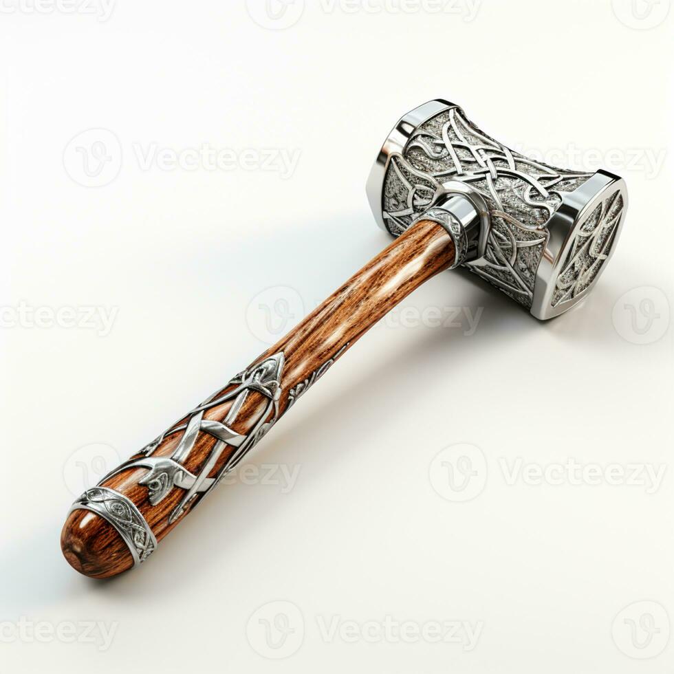 AI generated 3d ax white background photo
