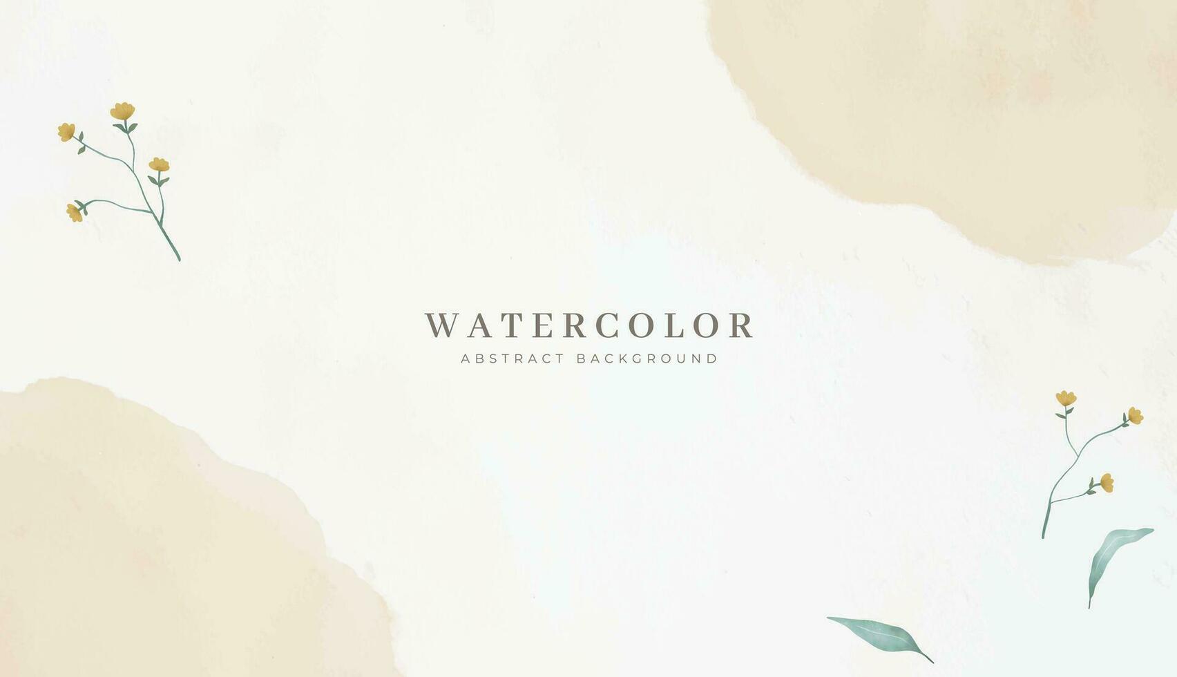 Abstract horizontal watercolor background. Neutral light colored empty space background illustration vector