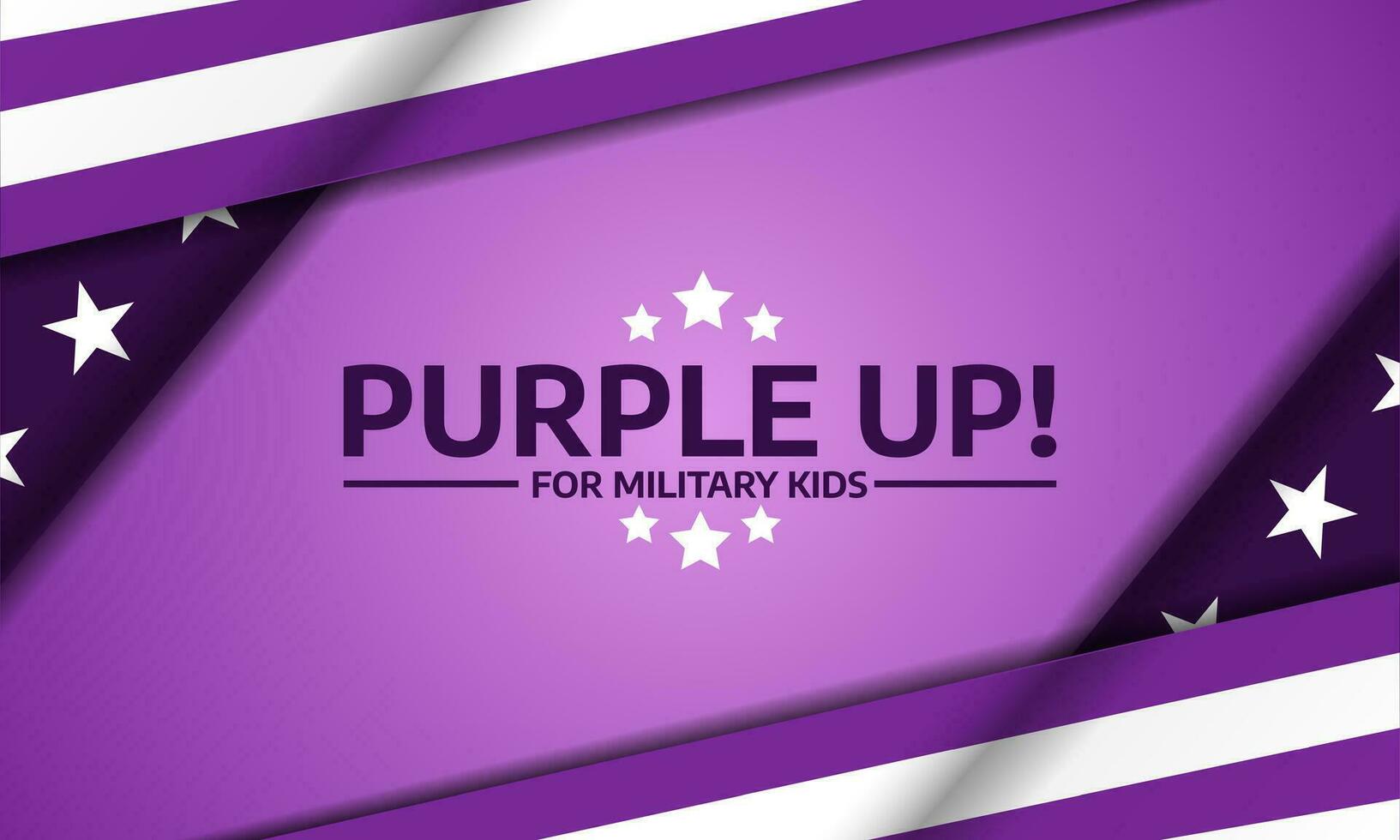 contento púrpura arriba día para militar niños antecedentes vector ilustración