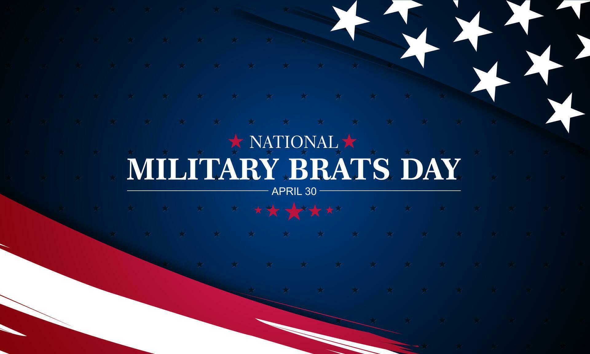National Military Brats Day Background Vector Illustration 34966668