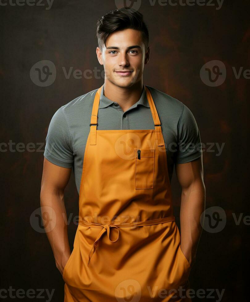 AI generated AI Generated Stylish Adjustable Cooking aprons for men and women photo