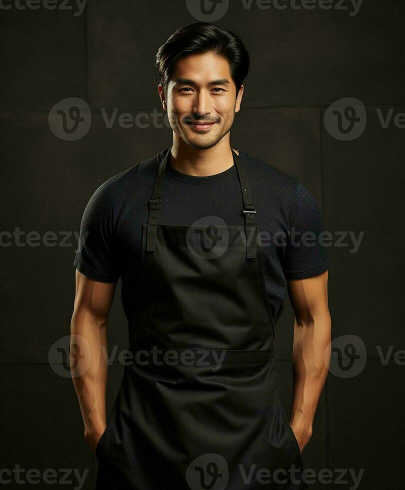 AI generated AI Generated Stylish Adjustable Cooking aprons for men and women photo